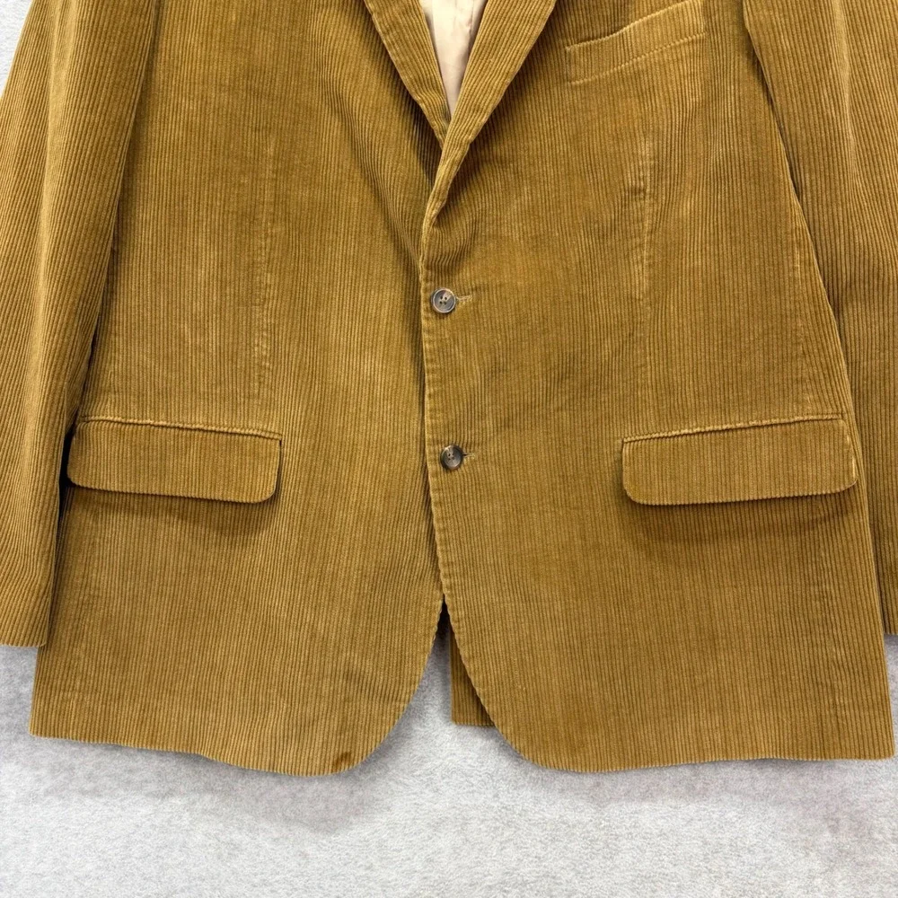 Dockers Corduroy Blazer Mens 48 Long‎ Tan 2-Button Sport Coat Jacket Vintage Y2K
